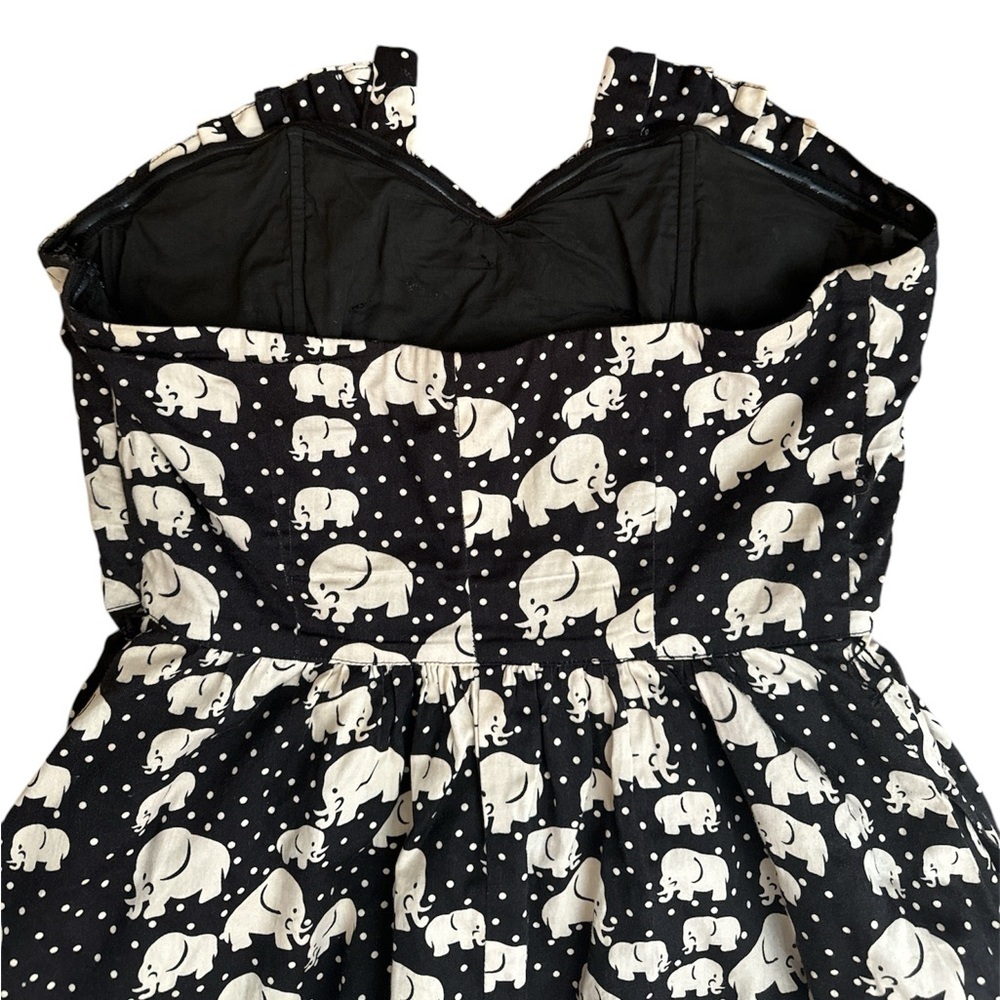Anthropologie Porridge Elephant Print Strapless Dress, Size 6 - Picture 5 of 13